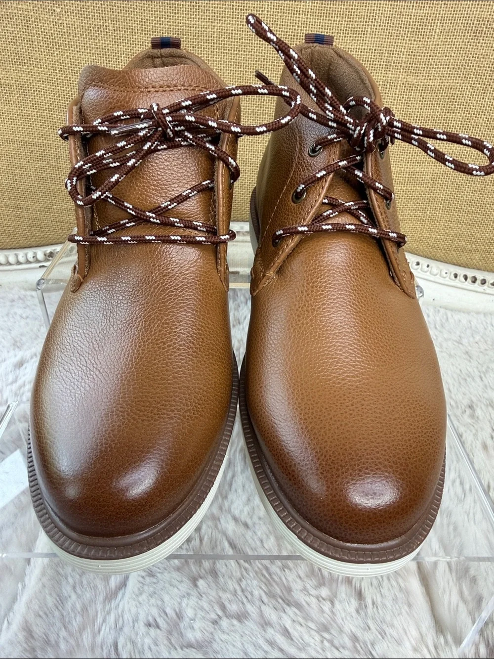 Florsheim | Supacush Chukka Jr. Tan Leather Chukka Boots, Size 3.5